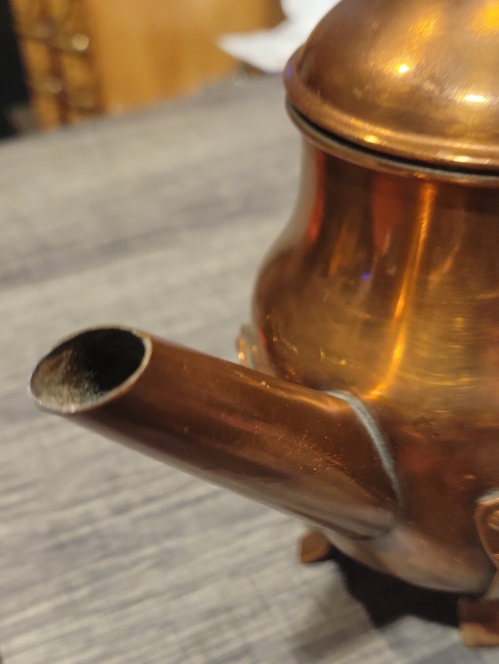 Copper Swedish Coffee Pot, Heart Handle Mount EXC.Vint.Cond.!! - Picture 2 of 9